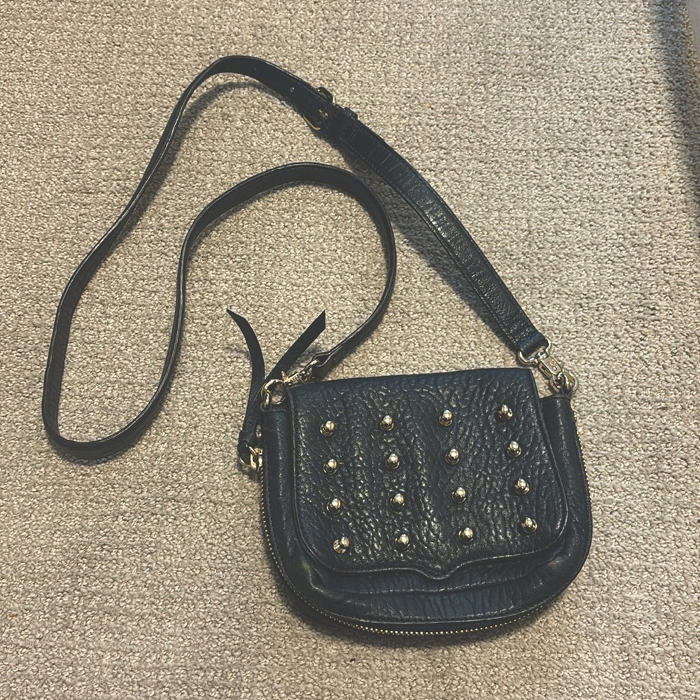 Rebecca Minkoff Navy Blue Studded Crossbody Purse